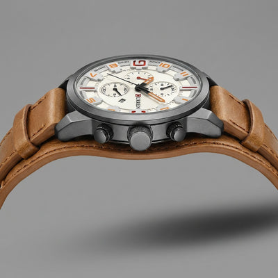 Reloj Curren 8225 - Color Café Blanco