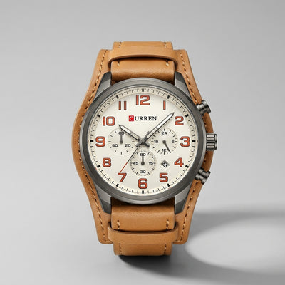 Reloj Curren 8225 - Color Café Blanco