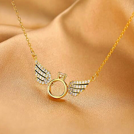 Collar Alas de Angel en Caja Regalo