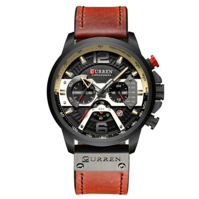 Reloj Curren 8329 Cronografo Cuero