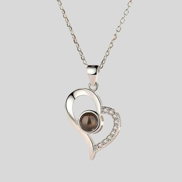 Collar AmorInfinito Te Amo en 100 Idiomas Caja de Regalo