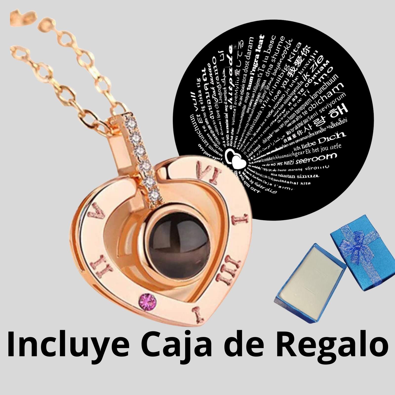 Collar Te amo Corazon en Caja de Regalo
