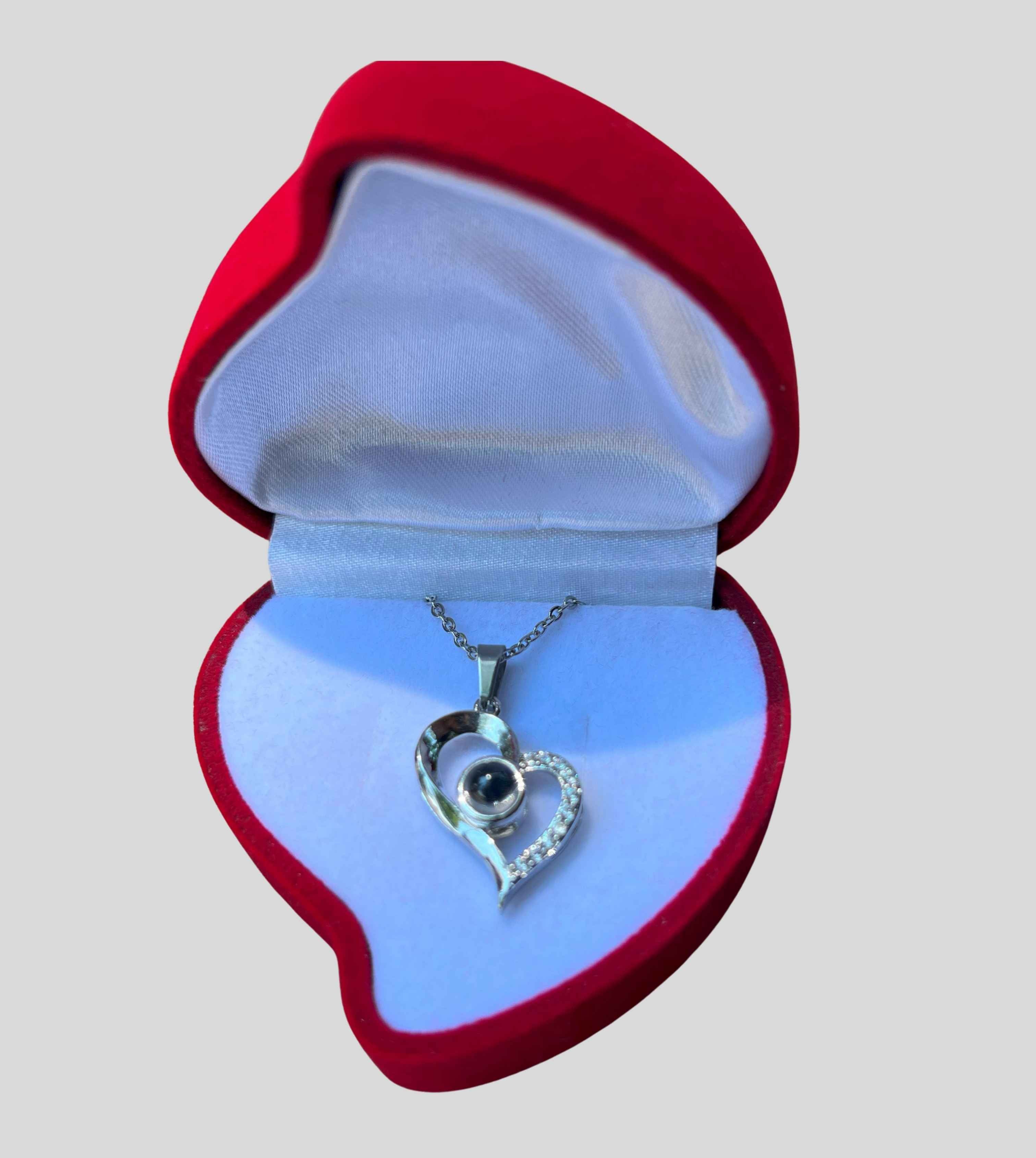 Collar AmorInfinito Te Amo en 100 Idiomas Caja de Regalo