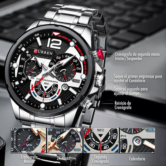 Reloj Curren 8395 Cronografos Acero Inoxidable