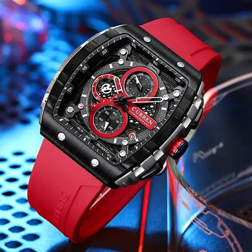Reloj Curren 8442 Silicona Función Crono