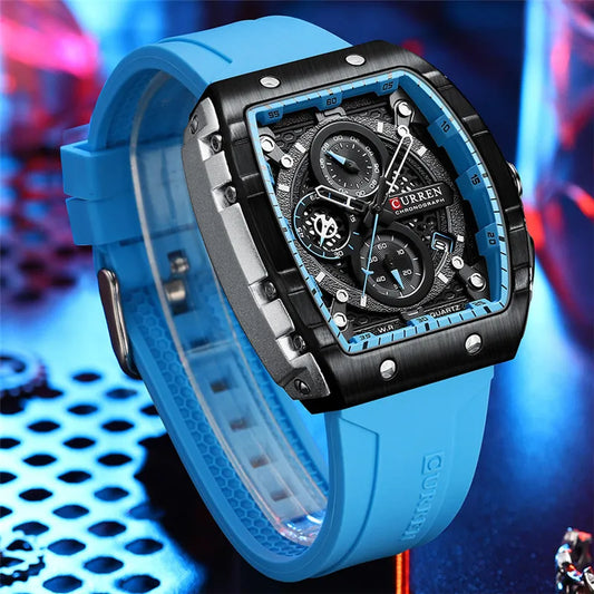 Reloj Curren 8442 Silicona Función Crono