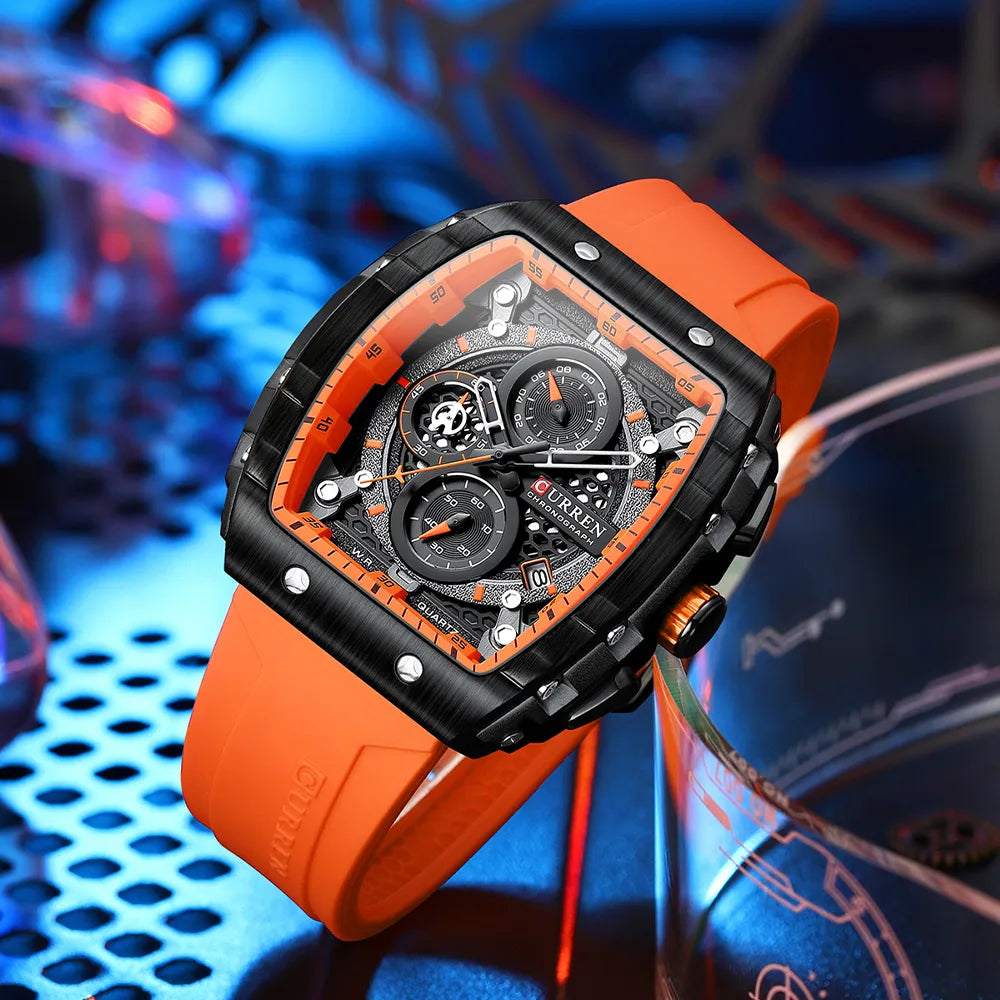 Reloj Curren 8442 Silicona Función Crono