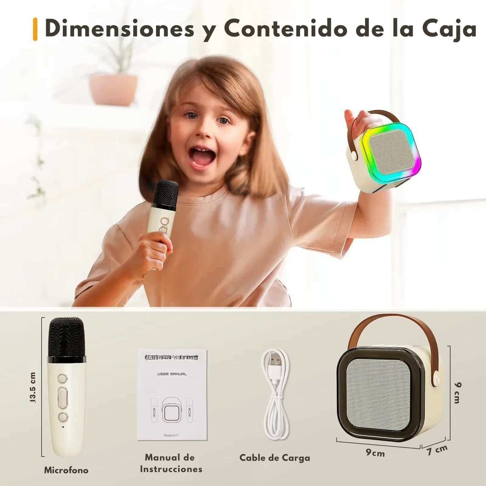 Parlante Karaoke Inalámbrico Portátil