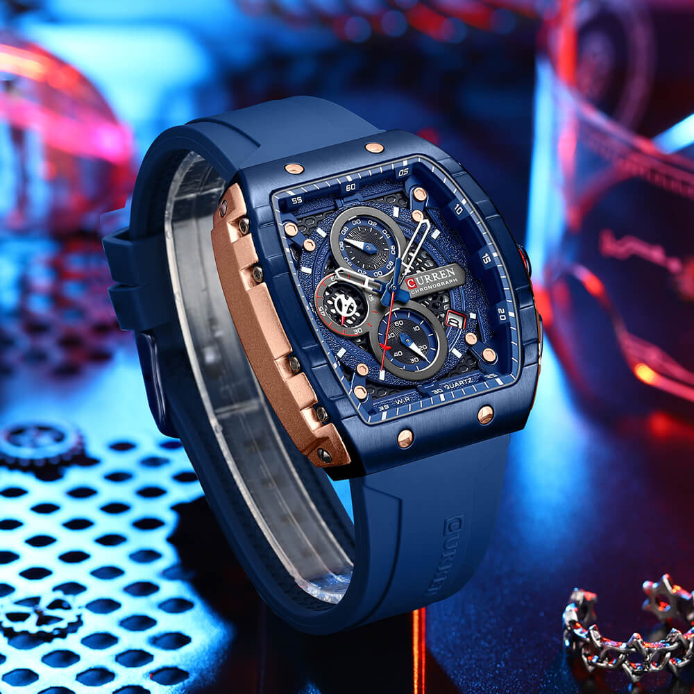 Reloj Curren 8442 Silicona Función Crono
